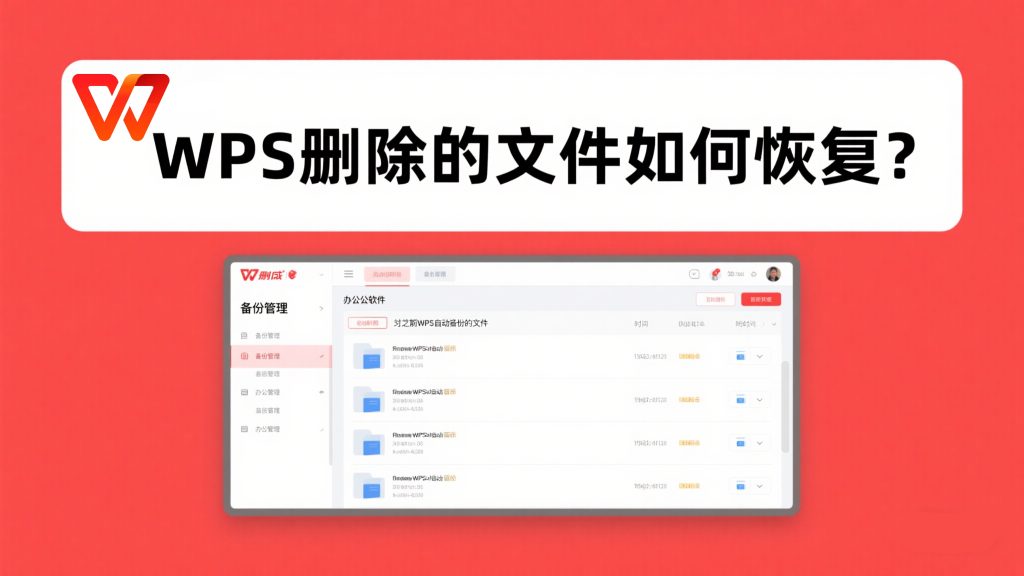 WPS文档丢失如何找回？